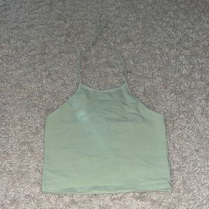 item: brandy Melville halter top 
size: one size 
color: pale green